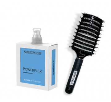 Dárkový balíček pro OŠETŘENÍ VLASŮ POWERPLEX SPRAY MASK (150ml) a kartáč s logem SP