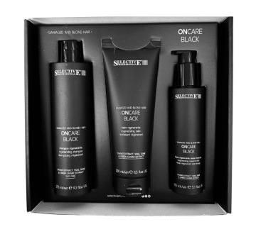BLACK KIT (šampon + kondicionér + mléko) dárková sada pro velmi poškozené vlasy